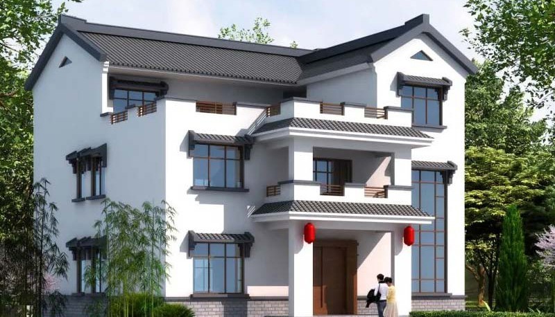 吕梁新中式三层别墅设计，公共空间宽敞更显大气